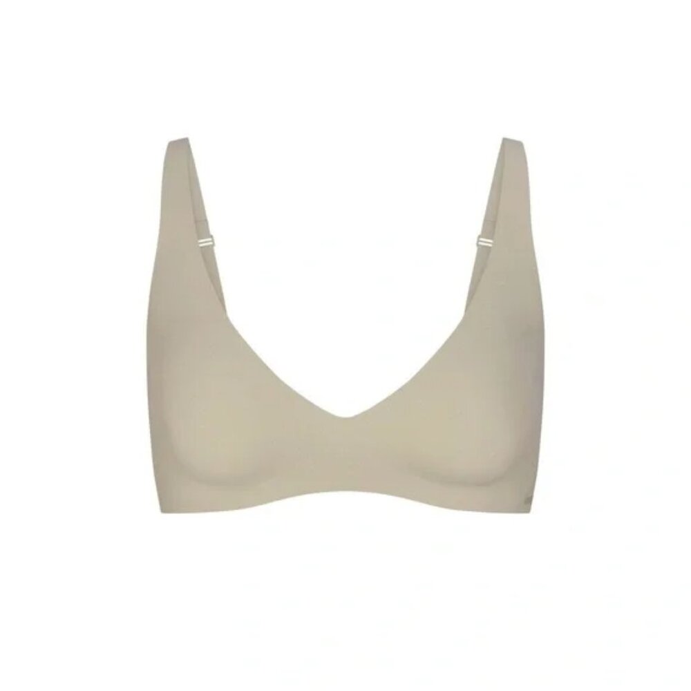 NAKED PLUNGE BRALETTE | TALC